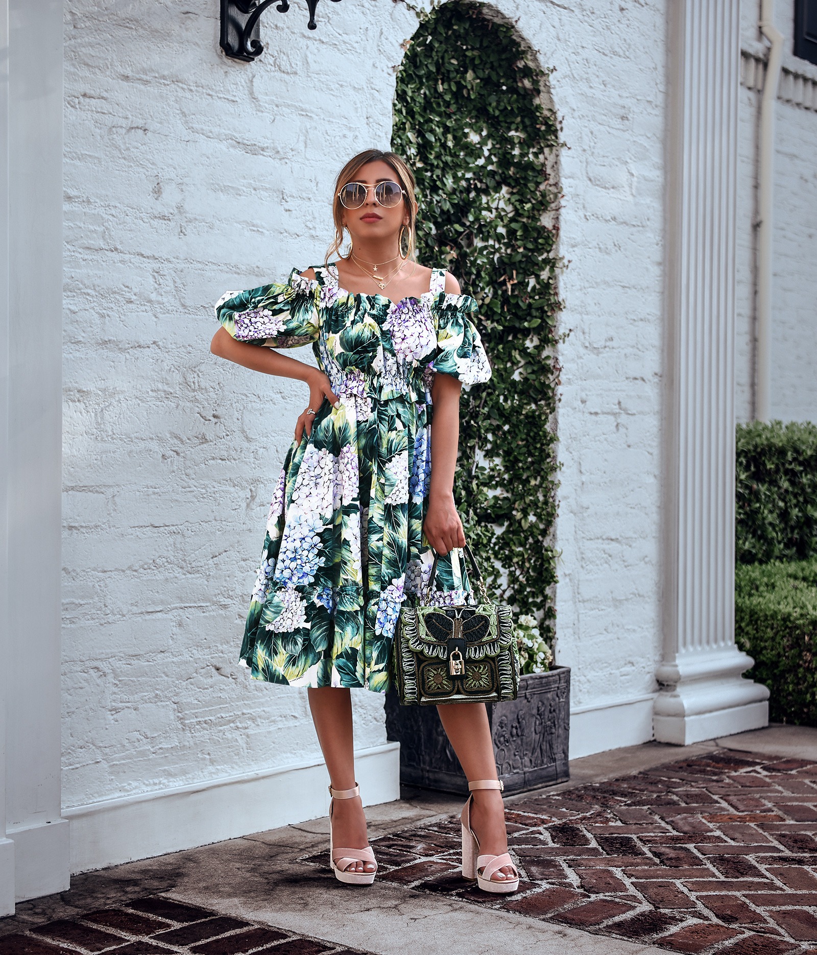 dolce and gabbana hortensia midi dress