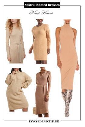 Neutral Knitted Dress Is The Hottest Trend This Fall – Get The Coveted Look