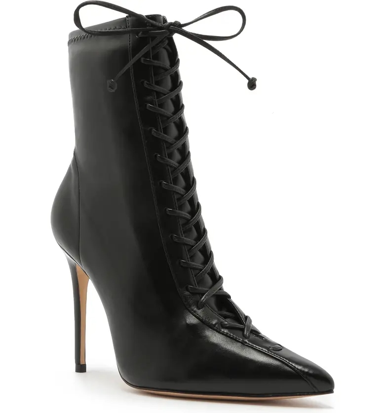 Pointed Lace-up Boot