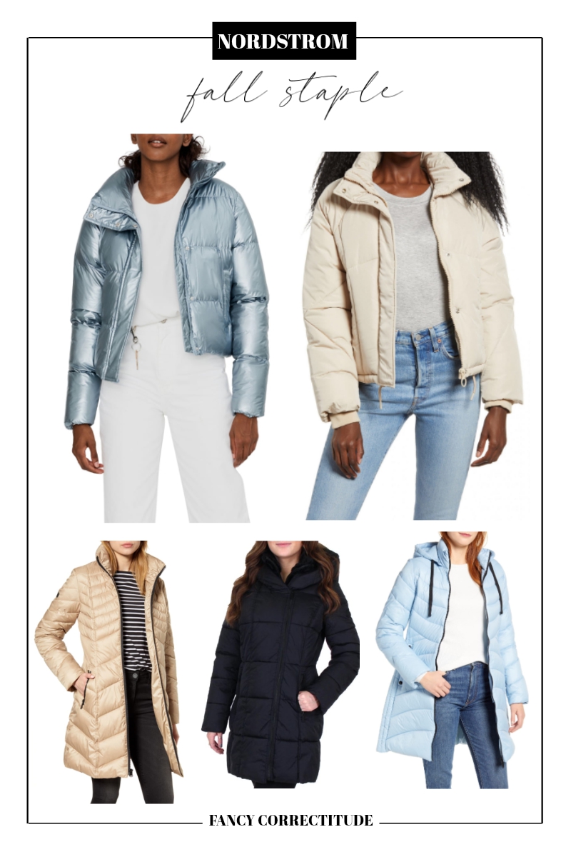 Fall Staple - 11 New Puffer Jackets From Nordstrom This Fall