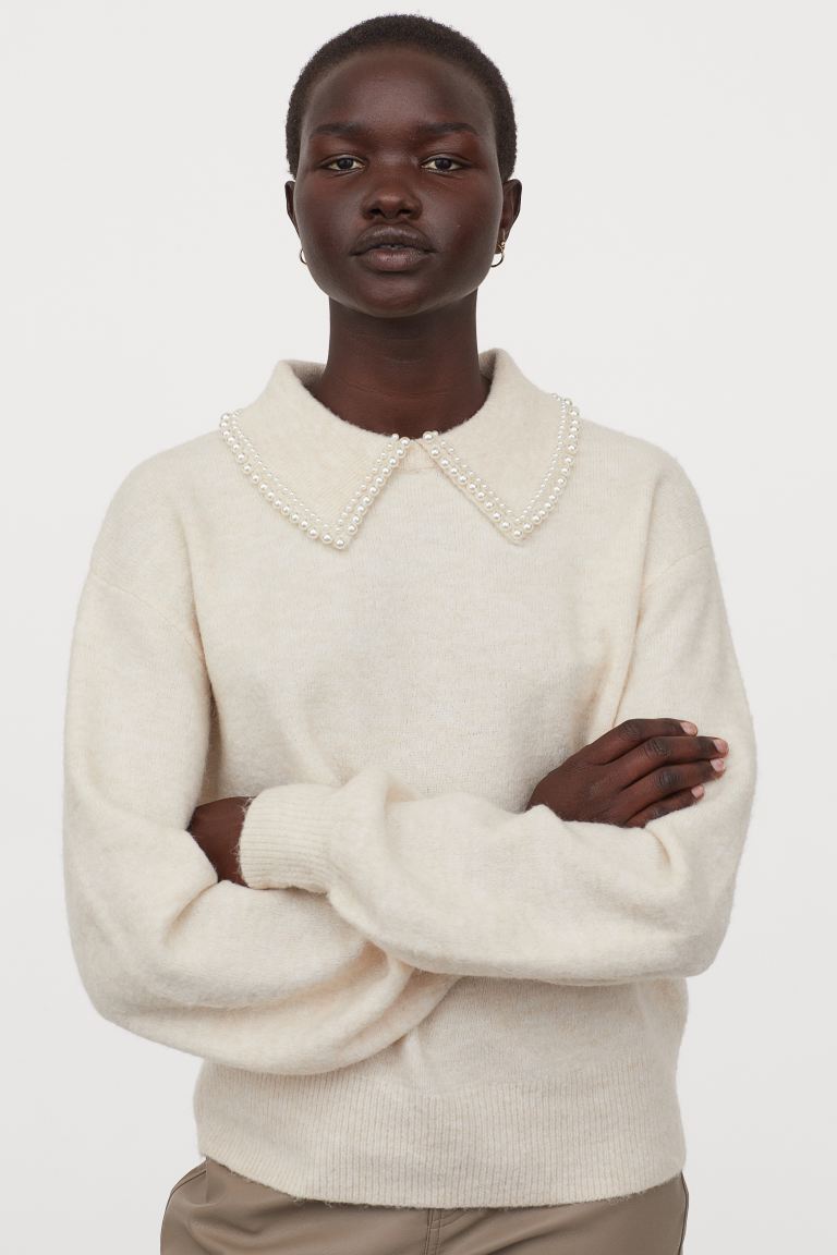 H&m sweater shop with pearls