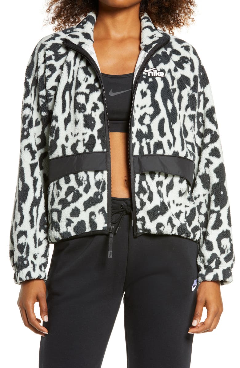 nike zip fleece animal print