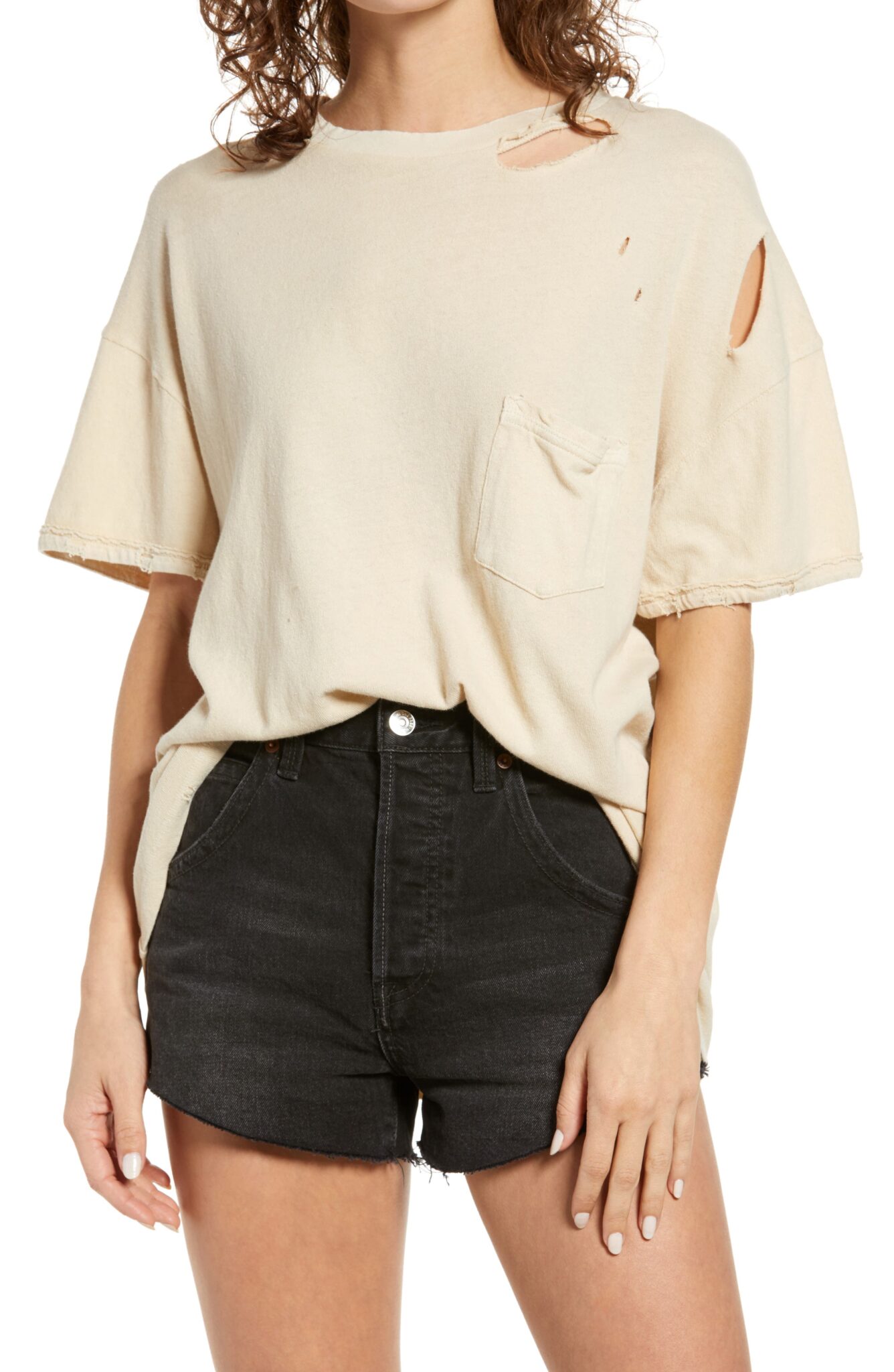 free people rubi ripped tshirt